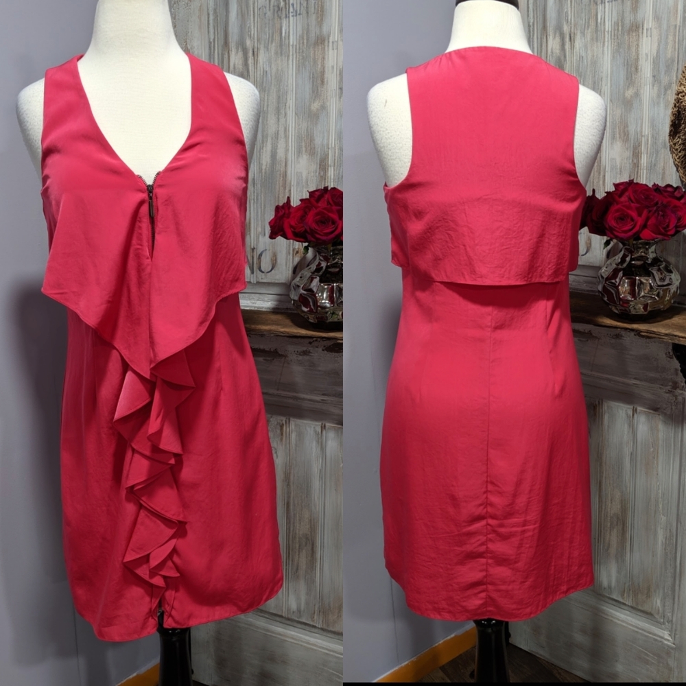 Laundry By Shelli Segal Pink Ruffle Mini Dress
